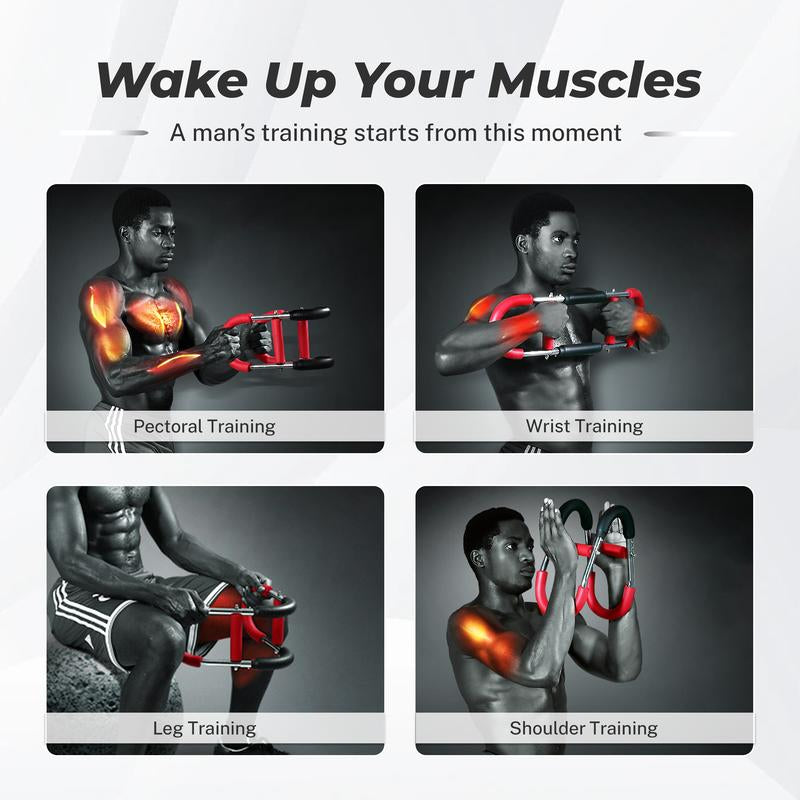 Arm Trainer Strengthen Chest and Arm Muscles Men'S Fitness Trainer Detachable Adjustable Resistance Portable Home Fitness Equipment