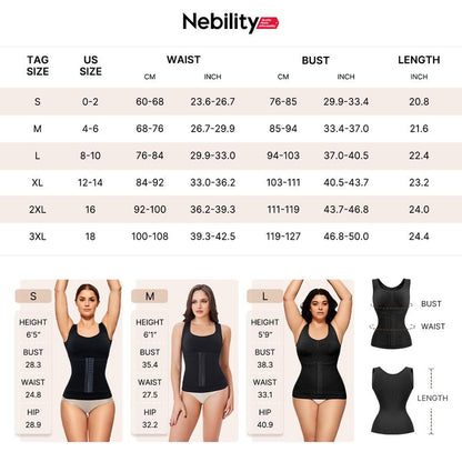 Fitness Belt Corset Camisole with Built in Bra Abdominal Support Tank Top