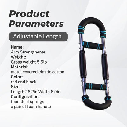 Arm Trainer Strengthen Chest and Arm Muscles Men'S Fitness Trainer Detachable Adjustable Resistance Portable Home Fitness Equipment