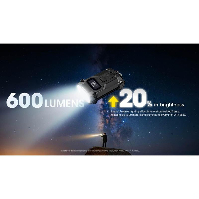 Nitecore TINI 3 600 Lumen Multi-Color Rechargeable Keychain Flashlight