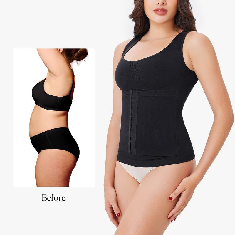 Fitness Belt Corset Camisole with Built in Bra Abdominal Support Tank Top