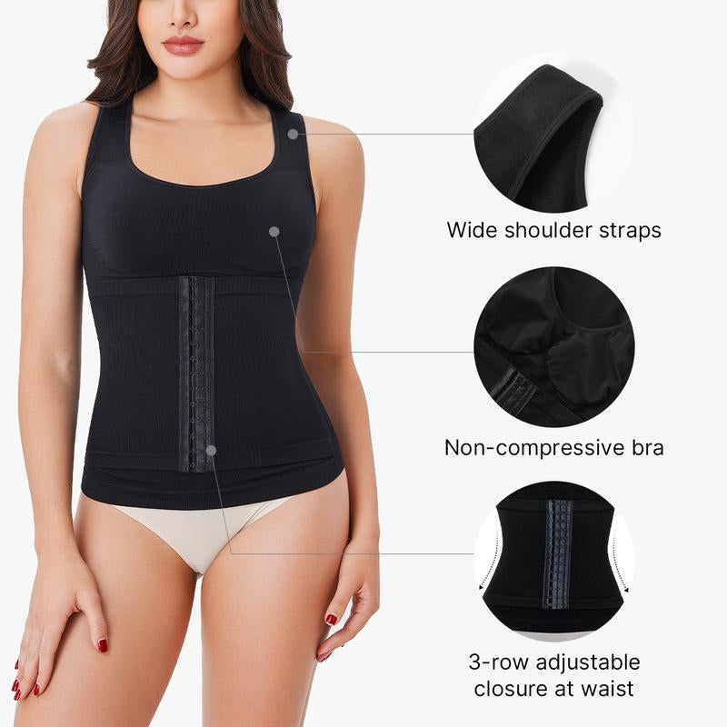 Fitness Belt Corset Camisole with Built in Bra Abdominal Support Tank Top