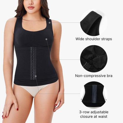 Fitness Belt Corset Camisole with Built in Bra Abdominal Support Tank Top