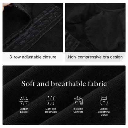 Fitness Belt Corset Camisole with Built in Bra Abdominal Support Tank Top